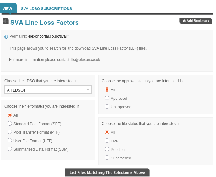 Screenshot Elexon Manual